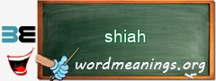 WordMeaning blackboard for shiah